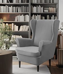 baratos -capa elástica para cadeira com encosto alto cor de vinho capas para cadeira com assento capas para almofadas capas para poltronas com encosto alto de veludo elastano para cadeira ikea strandmon
