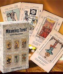 abordables -signification carte de tarot avec signification dessus mot-clé tarot débutant jeu de tarot ancien apprendre le tarot 78 cartes pour les cadeaux de Noël