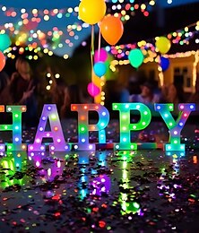 economico -luci a led con lettere dell'alfabeto con controllo remoto, insegne colorate personalizzabili illuminano le lettere per Natale, feste, matrimoni e decorazioni per la casa