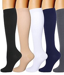 economico -Calze yoga 3 coppie Per uomo Per donna Calzini a compresione Anti-scivolo Traspirante Comodo Allenamento in palestra Pallacanestro Calcio Corsa Jogging Gli sport Tinta unita Di tendenza Poliestere
