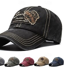 abordables -Hombre Gorra de Béisbol Sombrero para el sol Sombrero de vaquero Negro Rojo Algodón Estilo retro Moda Diario Fiesta temática Refranes y citas Filtro Solar