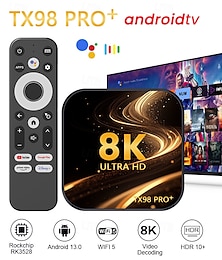 abordables -Androide 12 Caja de TV TX98 PRO Bluetooth 4.0 4K 4K 8K RK3328 4GB 64GB