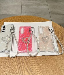 זול -טלפון מגן עבור קיפול Z 6 Z Fold 5 Z Fold 4 Z Fold 3 כיסוי אחורי עם רצועת יד עמיד בזעזועים רטרו PC