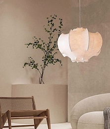 economico -lampada a sospensione in seta in stile wabi-sabi lampada lanterna giapponese lampada rustica a sospensione design unico lampada a sospensione 85-265v