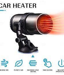 olcso -12V/24V autófűtő ventilátor automatikus fűtés ventilátor 2 az 1-ben autó páramentesítő jégtelenítő gyorsfűtés autó elektromos fűtés ventilátor tartóval hordozható mini páramentesítő dugó a
