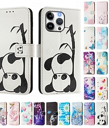 baratos -telefone Capinha Para iPhone 16 15 14 Pro Max Plus iPhone 13 12 11 Pro Max Mini Capa para Cartão Wallet Com Suporte Magnética Proteção de corpo inteiro Retro TPU Couro PU