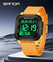 preiswerte -SANDA Männer Digitaluhr Sport Mode Casual Business Luminous Wecker Wasserdicht Dekoration TPU Uhr