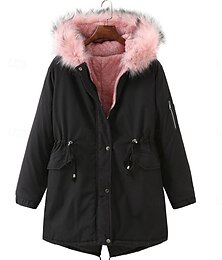 economico -Per donna Giacca in pile Cappotto teddy Giacca con cappuccio Tenere al caldo Traspirante Cerniera Tasche In pile Informale Liscio Da mare Strada Da tutti i giorni Per uscire Cerniera Standard Felpa