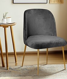 voordelige -eetkamerstoelhoes stretch fluweel gestoffeerde zijkant eetkamerstoelhoes hoes bordeauxrood gebogen rug mid century accent eetkamerstoelhoezen voor keuken woonkamer