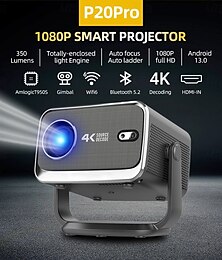 economico -p20pro mini proiettore intelligente 3500 lumen 5g dual band wifi bluetooth 5.1 hd 1080p led android 13 proiettore correzione automatica