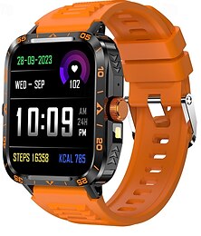 economico -smart watch 1.95 pollici smartwatch fitness running watch bluetooth contapassi promemoria chiamate cardiofrequenzimetro compatibile con android ios donne uomini chiamate in vivavoce controllo