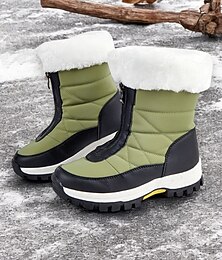 Недорогие -Женские зимние ботинки с подкладкой из искусственного меха — водонепроницаемые, утепленные и с прочной подошвой для активного отдыха в холодную погоду