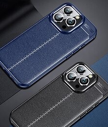 olcso -telefon Ügy Kompatibilitás iPhone 16 15 14 Pro Max Plus iPhone 13 12 11 Pro Max Fekete tok Ütésálló Retro TPU PU bőr