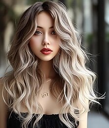 economico -parrucca sintetica riccia parrucca frontale a onde profonde parrucche per donne nere donne bianche