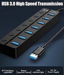 billige -utvidelsesdatamaskin ett dra syv multi-interface huber med brytere