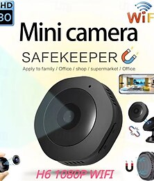 abordables -H6 mini caméra wifi 1080p hd appareil domestique intelligent sans fil cam vision nocturne invisible détection de mouvement moniteur à distance enregistreur