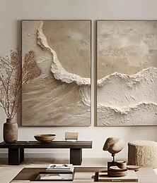 abordables -peinture abstraite blanche originale peinture texturée beige blanche art mural abstrait peinture abstraite minimaliste art moderne art de salon cadre tendu prêt à accrocher