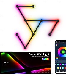 זול -מאורות LED חכמים RGB בהירות סנכרון מוסיקה תאורה יצירתית לבית עם 24 כפתורים של שלט RF 16 מיליון צבעים ו-40 מצבי סנכרון