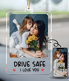 זול -קישוט צילום רכב מותאם אישית מתנה הכי טובה לאבא אביזר משקף אחורי אקרילי יום האב יום האם מתנת חתונה מתנת יום נישואין