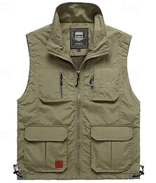 halpa -Miesten Vaellusliivi Fleece-liivi, vaellus Hihaton Liivi Ulko- Hengittävä Mukava Tasku Nylon Musta Armeijan vihreä Laivaston sininen Metsästys Kalastus Kiipeily