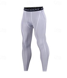 economico -Per uomo Pantaloni Pantaloni a compressione Collage Livello Base Esterno Sportivo Al coperto Autunno Asciugatura rapida Morbido Compressione Traspirante Elasticizzato Maratona Corsa Allenarsi magro