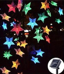 baratos -12m-100leds/22m-200leds ao ar livre solar pentagrama natal decorativo luz corda pátio varanda cerca jardim festival festa atmosfera decorativo luz corda
