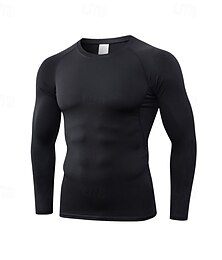 abordables -Hombre Camiseta Running Camiseta Compresión Manga Larga Camiseta Casual Ropa Deportiva Otoño Transpirable Secado rápido Entrenamiento de gimnasio Corriendo Paseo Ropa de deporte Ropa de Deporte Color