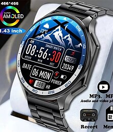 economico -DT WATCH X Orologio intelligente 1.43 pollice Intelligente Guarda Bluetooth Pedometro Avviso di chiamata Tracker di fitness Compatibile con Android iOS Da uomo Standby lungo Chiamate in vivavoce
