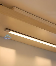 economico -luce per armadi con sensore di movimento a LED, luce per armadi ricaricabile tramite USB senza fili, illuminazione sottobanco per armadi, credenze e scale