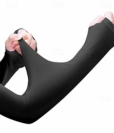 abordables -1 paire Manches de vélo Chauffe-bras Manches de bras de refroidissement de protection solaire UV Résistant aux UV Séchage rapide Poids Léger Cyclisme Blanche Noir Gris Elasthanne pour Homme Femme