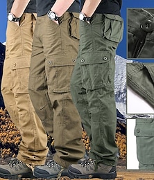 economico -Per uomo Pantaloni da esterno Pantaloni cargo Pantaloni da escursione Militare Esterno Standard Impermeabile Traspirante Asciugatura rapida Pantalone / Sovrapantaloni Giallo dell'esercito Nero Cotone