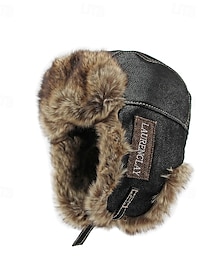 abordables -Hombre Sombrero de aviador Mantiene abrigado Resistente al Viento Cómodo para Pesca Camping / Senderismo / Espeleología Viaje Letra y Número Poliéster Invierno Otoño