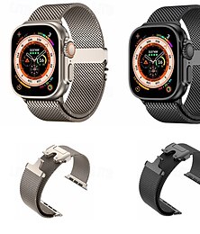 halpa -Urheiluhihna Milanolainen Yhteensopiva Apple Watchin ranneke 38mm 40mm 41mm 42mm 44mm 45mm 49mm Metallinen lukko Ruostumaton teräs Kellon vaihtoranneke varten iwatch Ultra 2 Series 9 8 7 SE 6 5 4 3 2