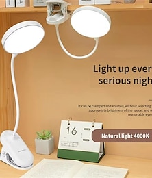 economico -lampada da scrivania a led pieghevole, ricaricabile tramite usb, 3 modalità di luce di lettura con clip dimmerabile al tocco per la protezione degli occhi