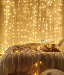 billige -elegant bryllupsfestmottakelse led vindusgardinlys – 3m/6m 600leds glimt starfor hjem &amp; hageinnredning eu/us/au/uk plugg
