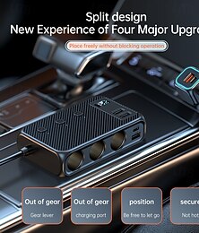 abordables -Adaptador divisor para encendedor de coche, 9 en 1, cargador USB para encendedor de coche, 3 enchufes, adaptador de cargador USB C para coche con voltímetro, enchufe de 12 V/24 V, carga rápida para teléfono