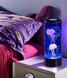 levne -lávová lampa s medúzami, 7barevná měnící se náladová lampa s pohyblivým akváriem pro ryby, umělá nádrž pro smyslové místnosti a domácí výzdobu
