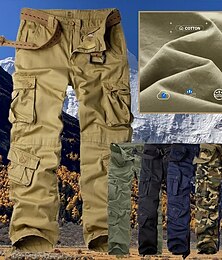 お買い得  -男性用 アウトドアパンツ カーゴパンツ ハイキング パンツ 軍隊 カモフラージュ アウトドア レギュラー 防水 高通気性 速乾性 パンツ ブラック アーミーグリーン コットン 狩猟 登山 キャンプ / ハイキング / ケイビング 29 30 31 32 33