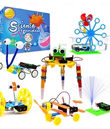preiswerte -STEM Wissenschaft Robotik-Kit für Kinder 6-in-1 Wissenschaftsexperimente Projekt Engineering Bau Roboter-Kit Geburtstagsgeschenke Spielsachen für Jungen Mädchen