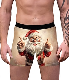 halpa -Joulupukki Jouluinen pyjama Retroshortsit Alusvaatteet joululahja Miesten Hauska Joulu Kuvio Aikuiset Joulu Uusi vuosi jouluaatto Joulu Juhla