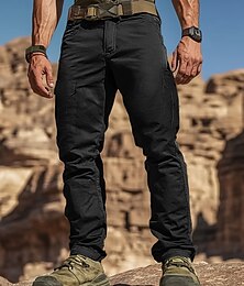 economico -Per uomo Pantaloni cargo Pantaloni Pantaloni da escursione Multi tasca Gamba dritta Liscio Impermeabile Comfort Lunghezza intera Esterno Giornaliero Campeggio e hiking Di tendenza Nero Verde chiaro