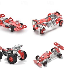 billige -racerbil for gutter 8-12 år metallbyggesett byggeleker for gutter 8-12 år roadster rød kjøretøy bilmodell for barn gutter 8 9 10 11 12-16 år 265 stk.
