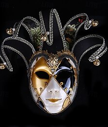 olcso -Paprikajancsi Farsangi maszk Velencei maszk Arlecchino Felnőttek Férfi Parti Álarcos mulatság Velencei karnevál Mindszentek napja Farsang Mardi Gras Könnyű farsangi jelmez
