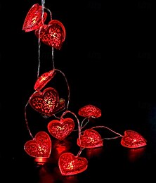 economico -elegante ricevimento di nozze festa 1 pz 1,65 m-10 led san valentino ferro amore stringa luci proposta di matrimonio festival atmosfera interna decorazione luce stringa aa batteria alimentata