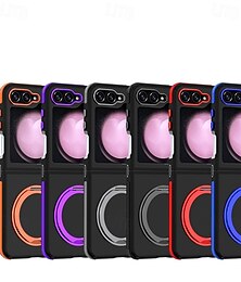 halpa -puhelin Etui Käyttötarkoitus Samsung Galaxy Z Flip 6 Z Flip 5 Takakuori Tuella Iskunkestävä Retro PC Silikoni