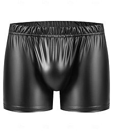 economico -Pantaloni Boxer aderenti Biancheria intima Per uomo Metallico Lucido Costume Sexy Spandex Costume per Performance Club Pole Dance Halloween Carnevale Adulti