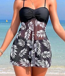 abordables -Femme Maillots de Bain Tankini Maillot de bain Vacances Tropique Floral Sans Manches Maillots de bain