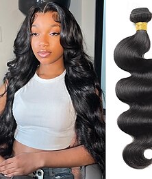baratos -1 pacote de cabelo humano ondulado brasileiro remy extensões de cabelo humano para mulheres