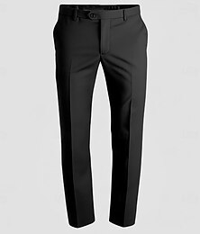 voordelige -Voor heren Pakken Lang Effen Kleur Micro-elastisch Normale pasvorm Zwart Rood Bordeaux 2023