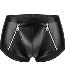economico -Pantaloni Boxer aderenti Biancheria intima Costume di Carnevale Per uomo Cerniera frontale Metallico Lucido Costume Sexy Spandex Costume per Performance Club Pole Dance Halloween Carnevale Mascherata